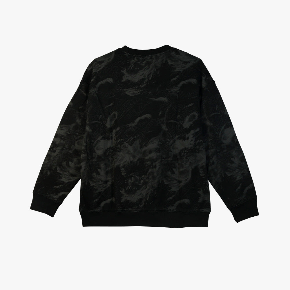 Peak Round Neck Fleece Sweater Black