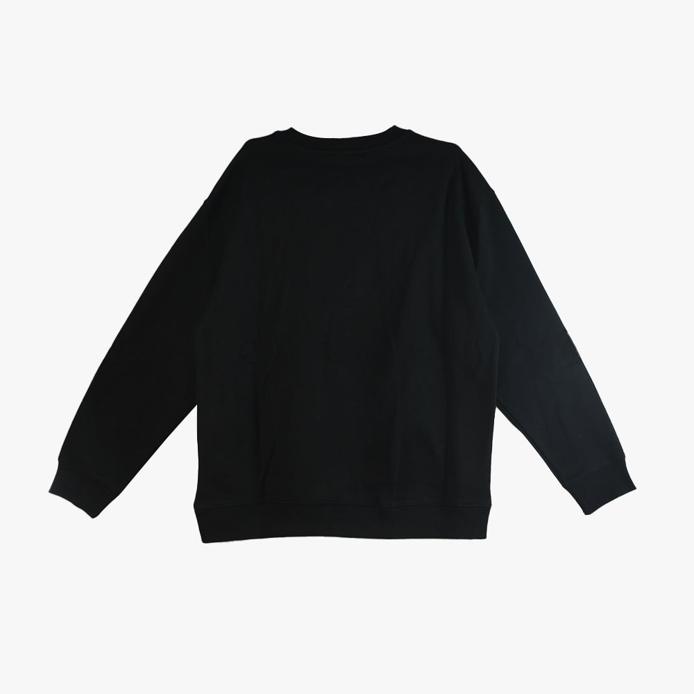 Peak Round Neck Fleece Sweater Black