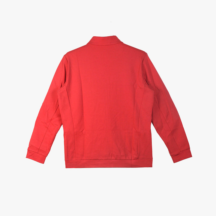 Peak Knitted Jacket With Front Zipper Red