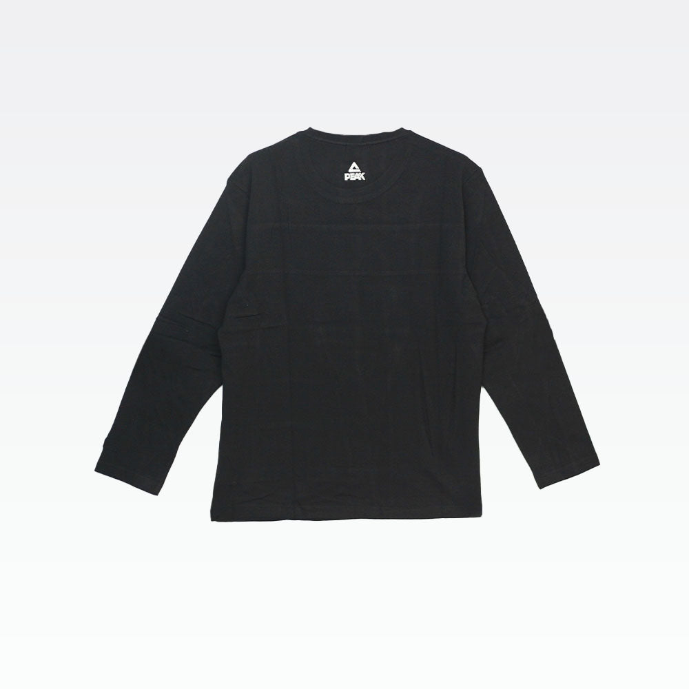 Peak Round Neck Round Sleeves T Shirt Black