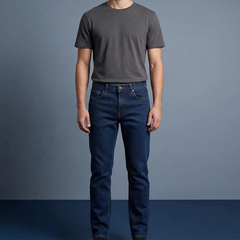 Depart Pantalon Jean Slim Homme Bleu