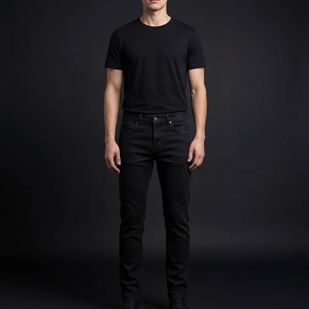 Depart Pantalon Jean Slim Homme Noir