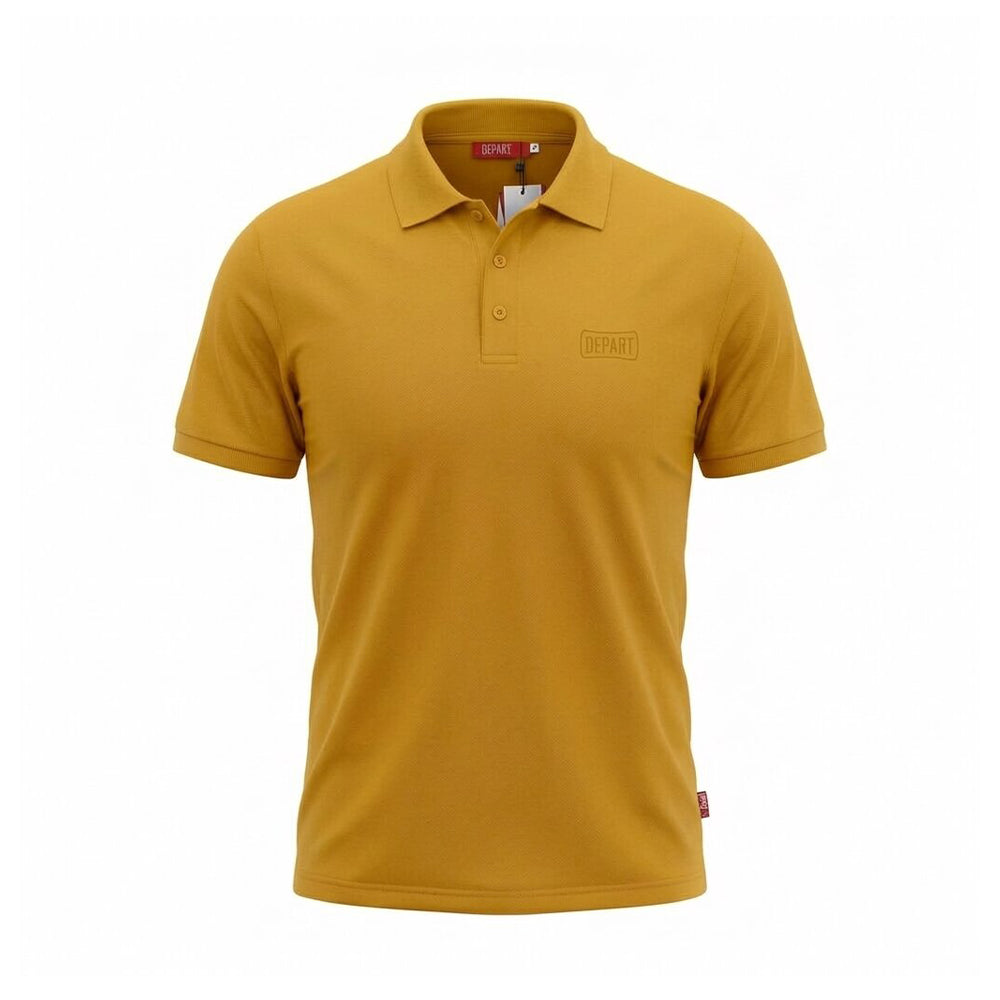 DEPART POLO HOMME COTON MOUTARDE