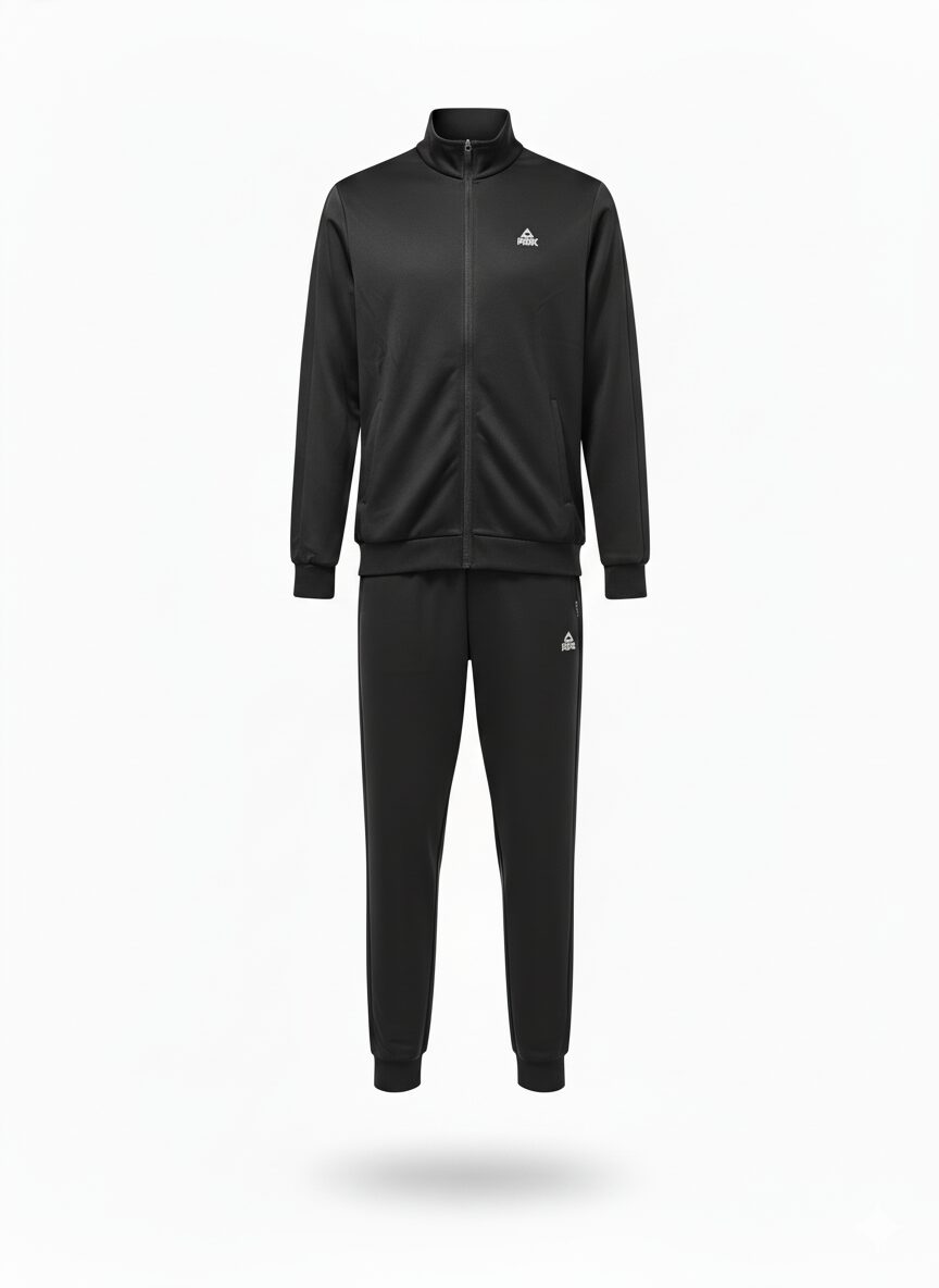 Peak Knitted Tracksuit Black