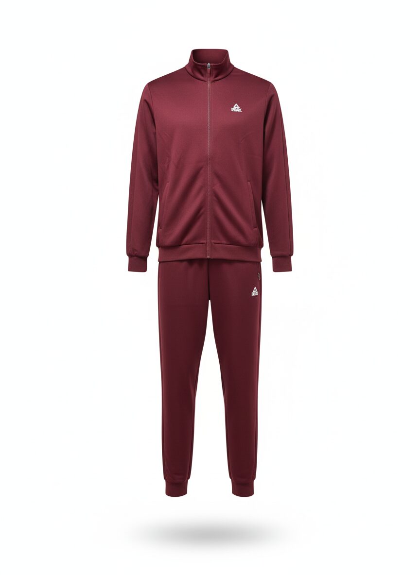 Peak Knitted Tracksuit Burgundy
