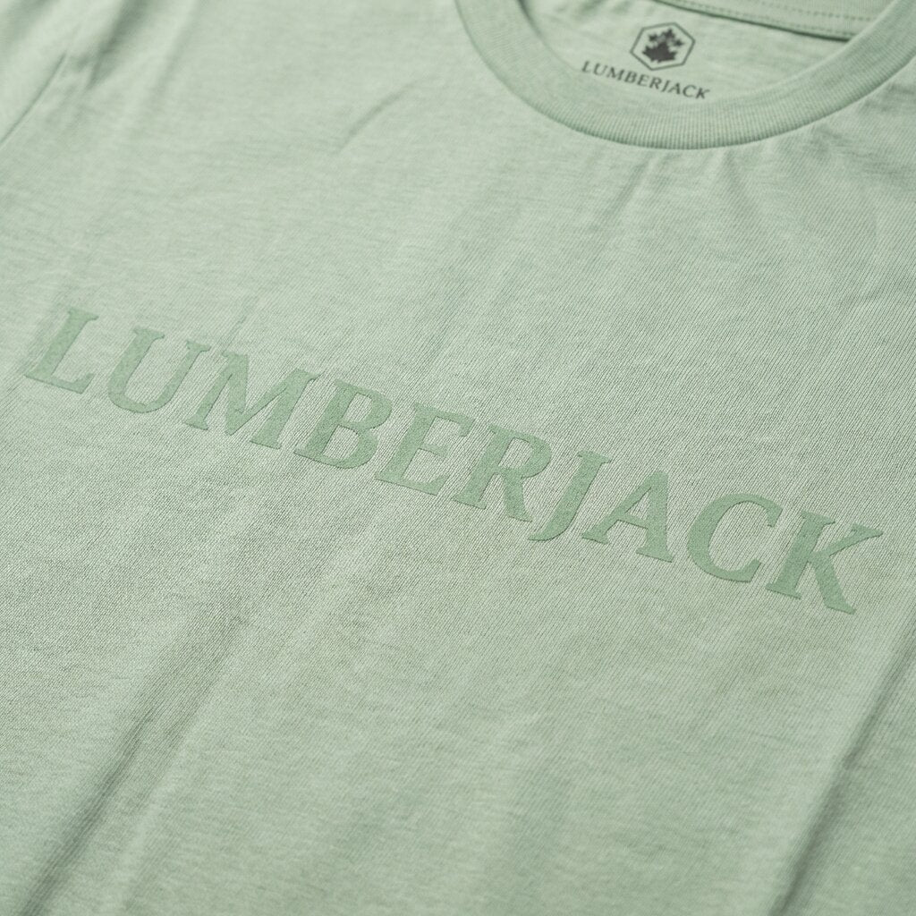 Lumberjack Men Tee Big Horizontal Logo Green
