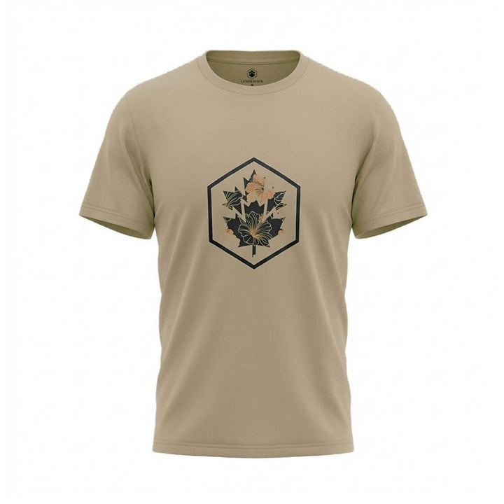 Lumberjack Men Tee Big Camouflage Logo Camel