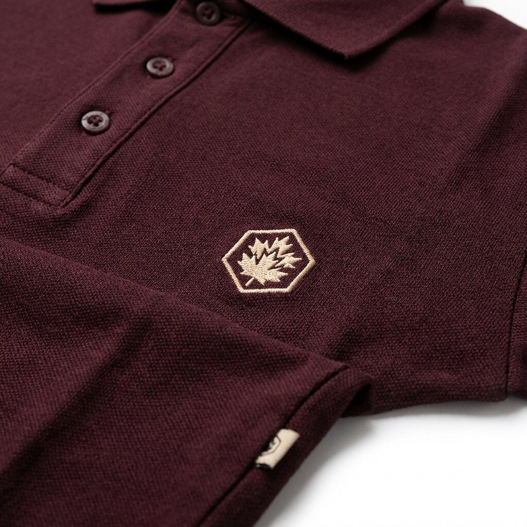 Lumberjack Men Polo Essentials Mini Logo Burgendy