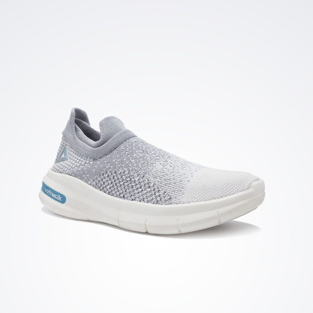 Peak Walking Shoes White Melange Grey