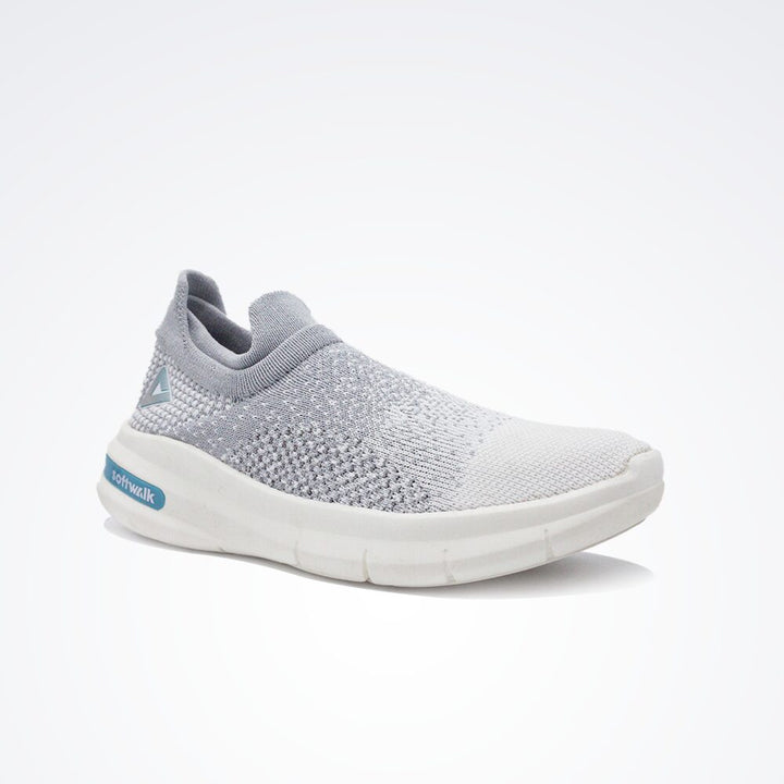 Peak Walking Shoes White Melange Grey