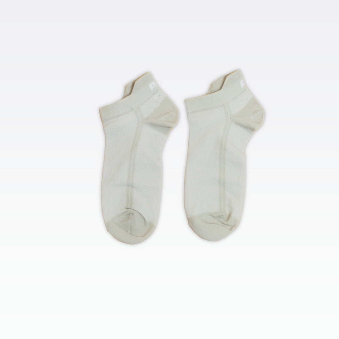 Peak Low Cut Socks (3 In 1) White/Khaki